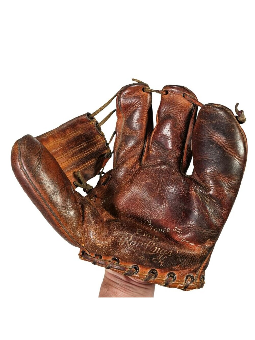 Vintage Rawlings Stan Musial Pro Leaguer Model PML 3-Finger Baseball Glove Mitt